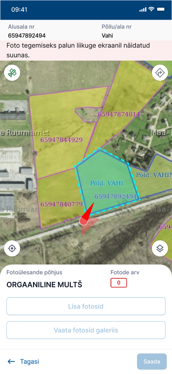 Mobiiliäpp Iva - objekti valimine