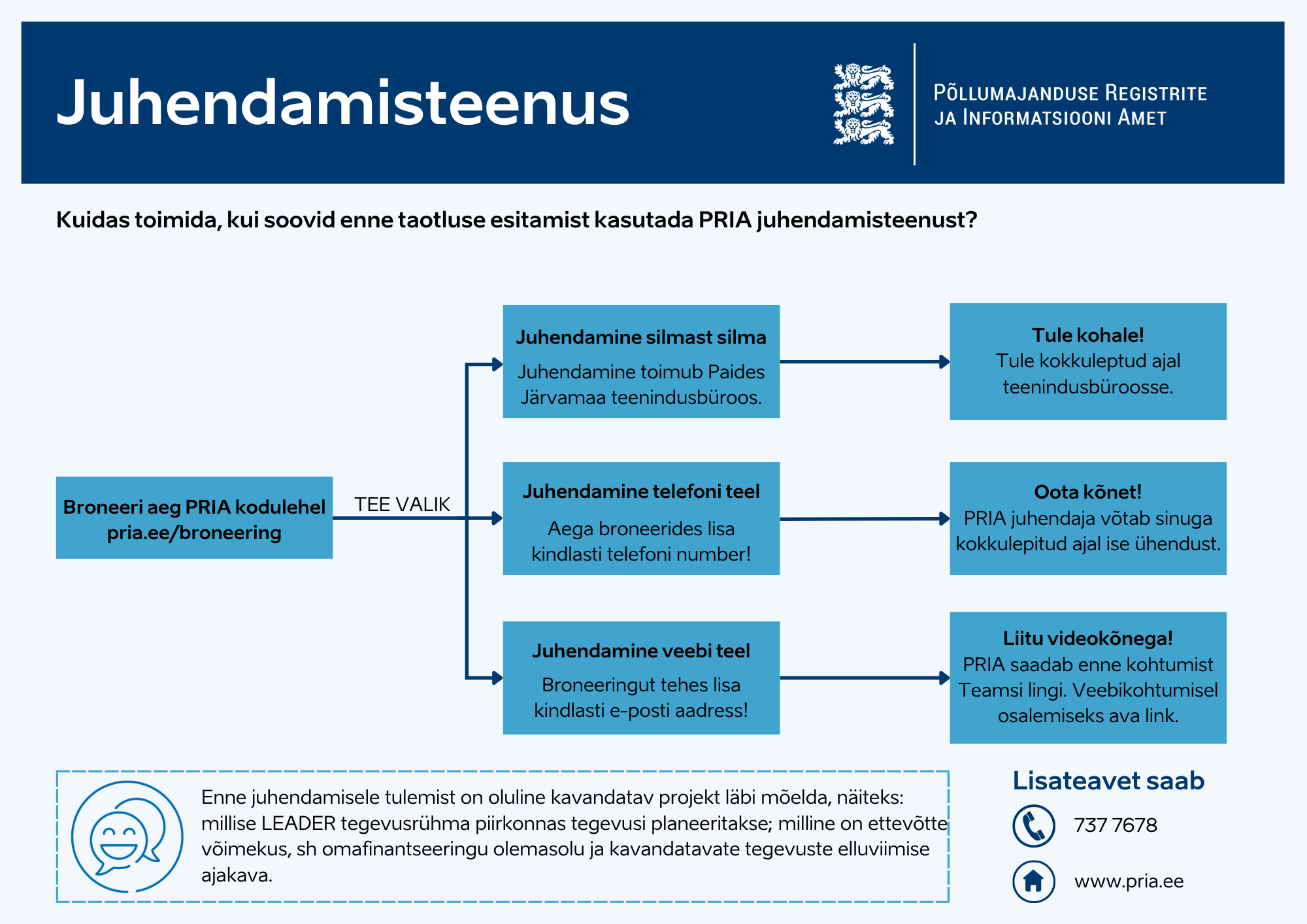 Juhendamisteenust kirjeldav infograafika 2024