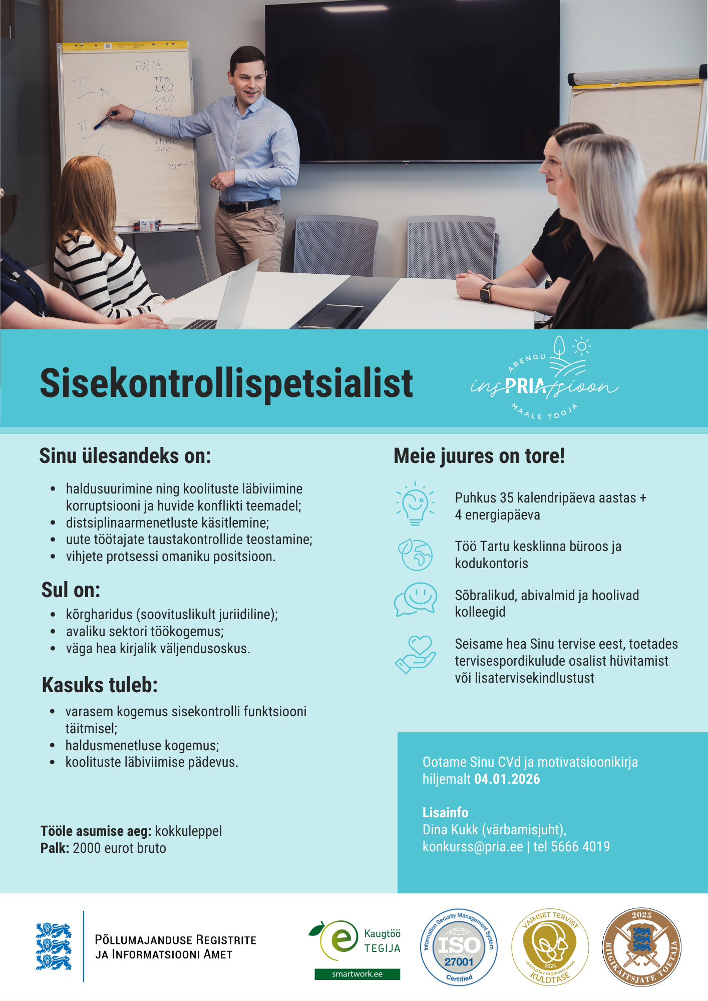 Sisekontrollispetsialist