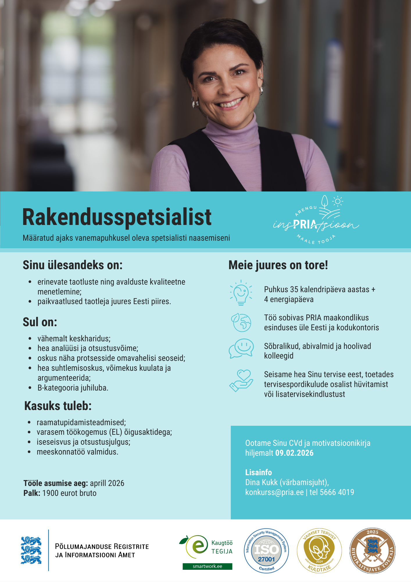Rakendusspetsialist (määratud ajaks)