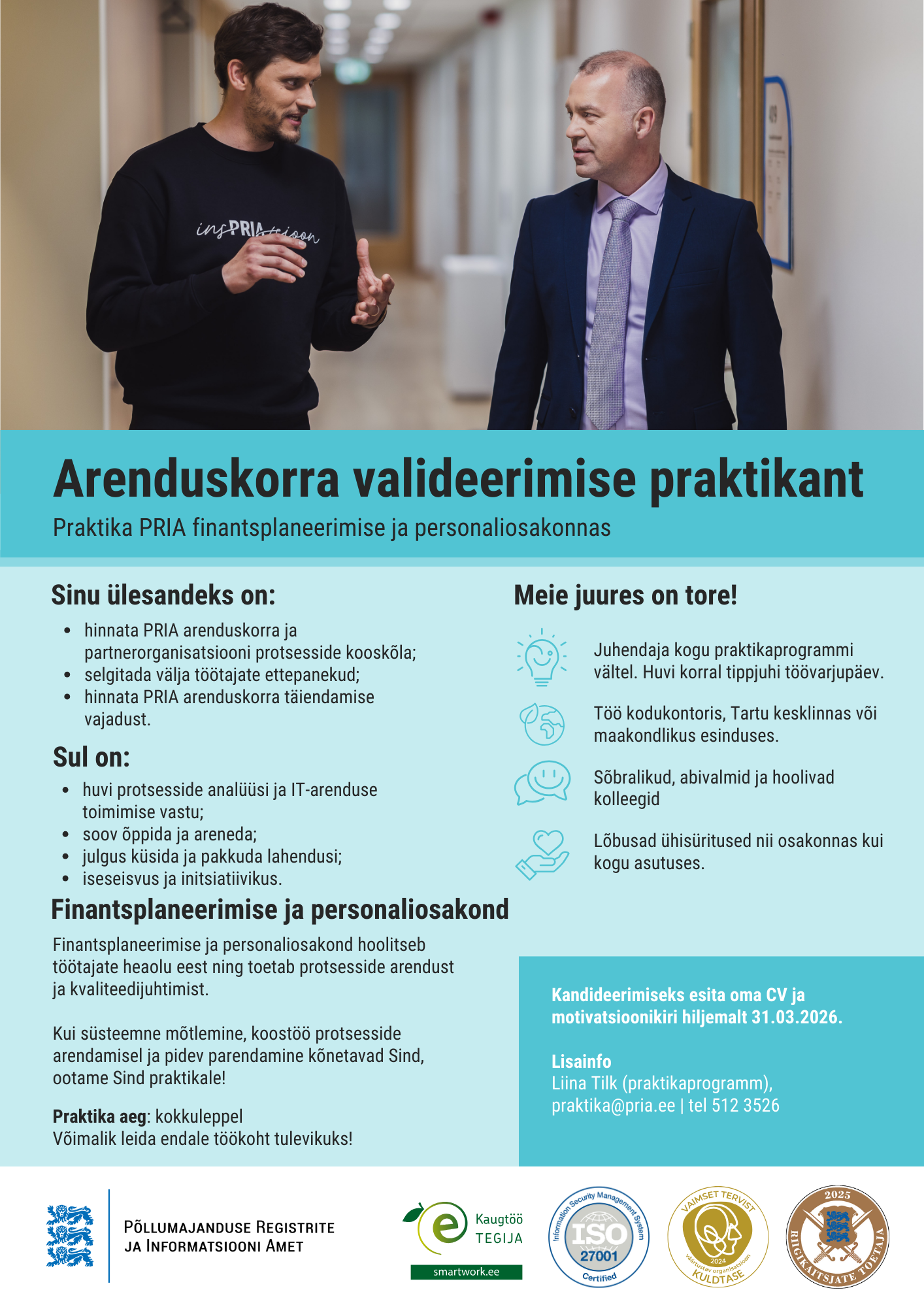 Arenduskorrra valideerimise praktikant 2026