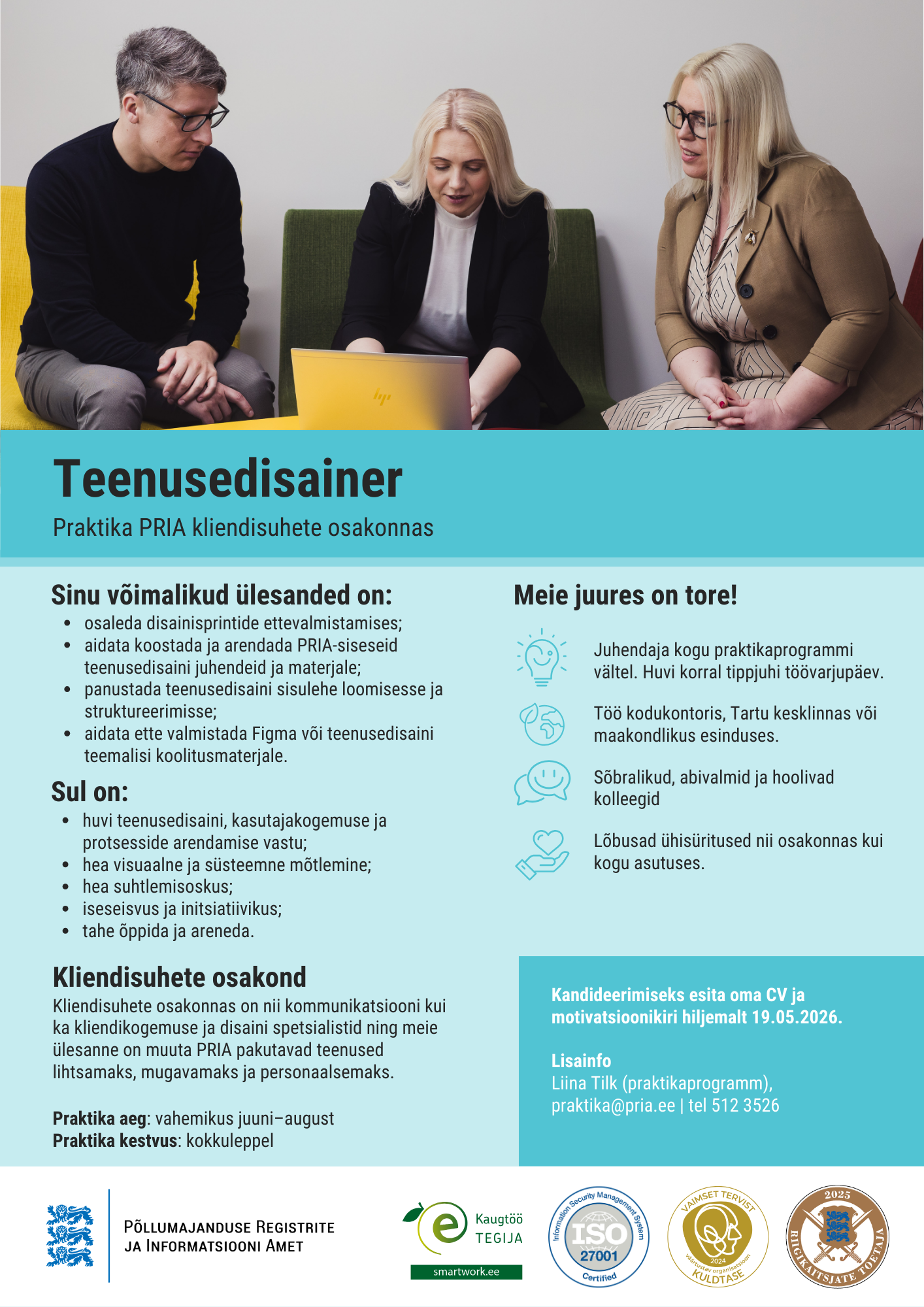Teenusedisaineri praktikapakkumine
